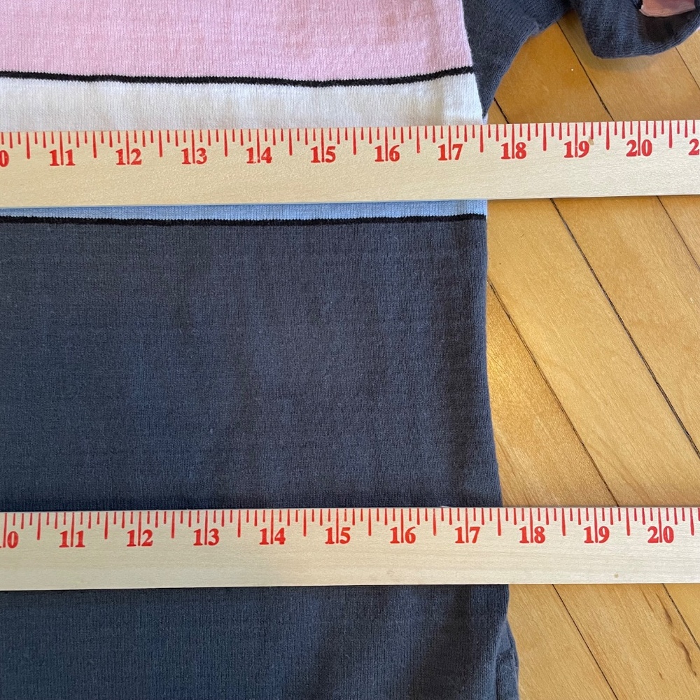 LANDS' END Vintage Y2K Rugby Jersey Midi Maxi Dress Pockets Varsity Striped - Picture 10 of 10